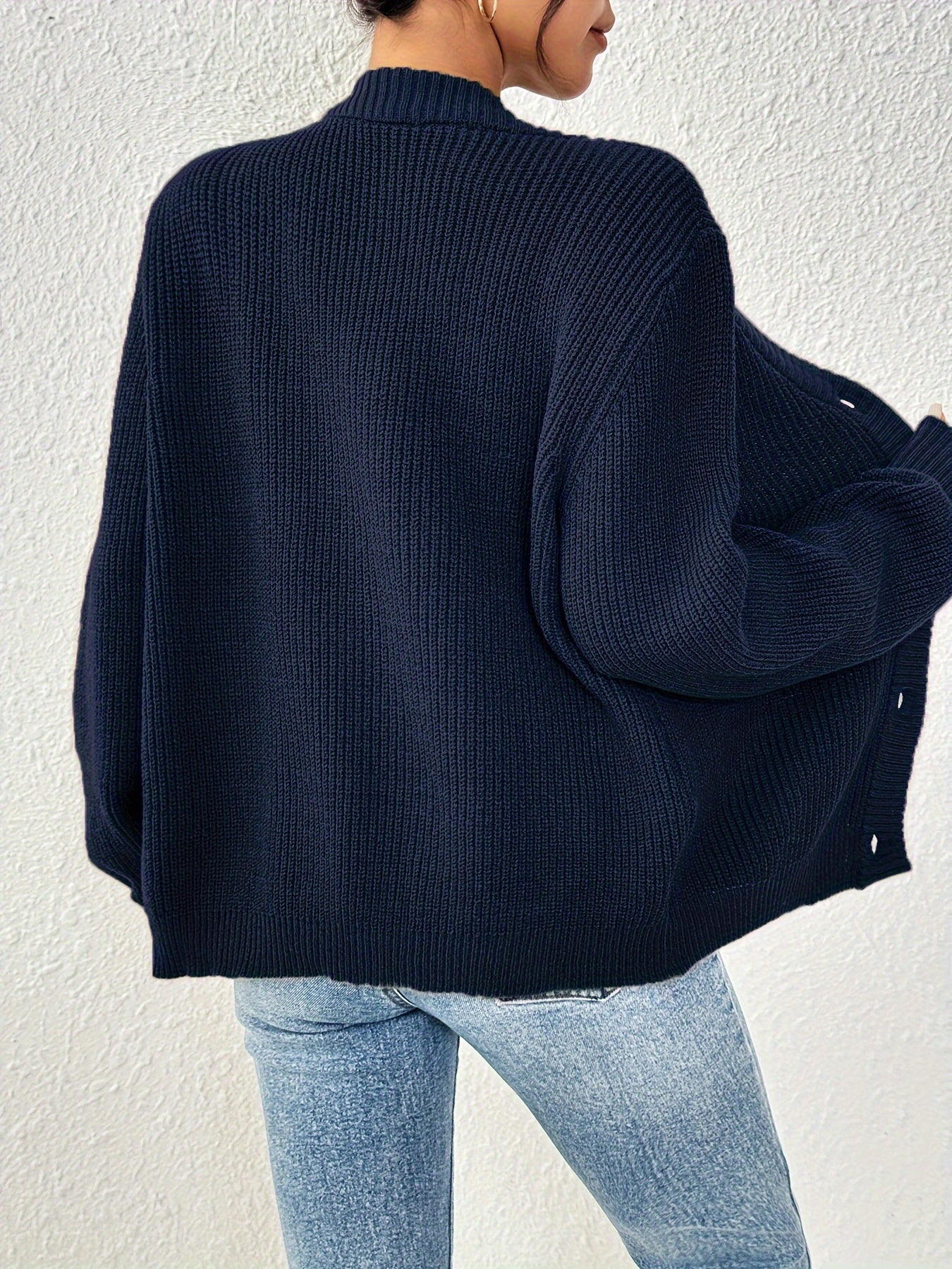 Patterned Elegance Knitted Cardigan