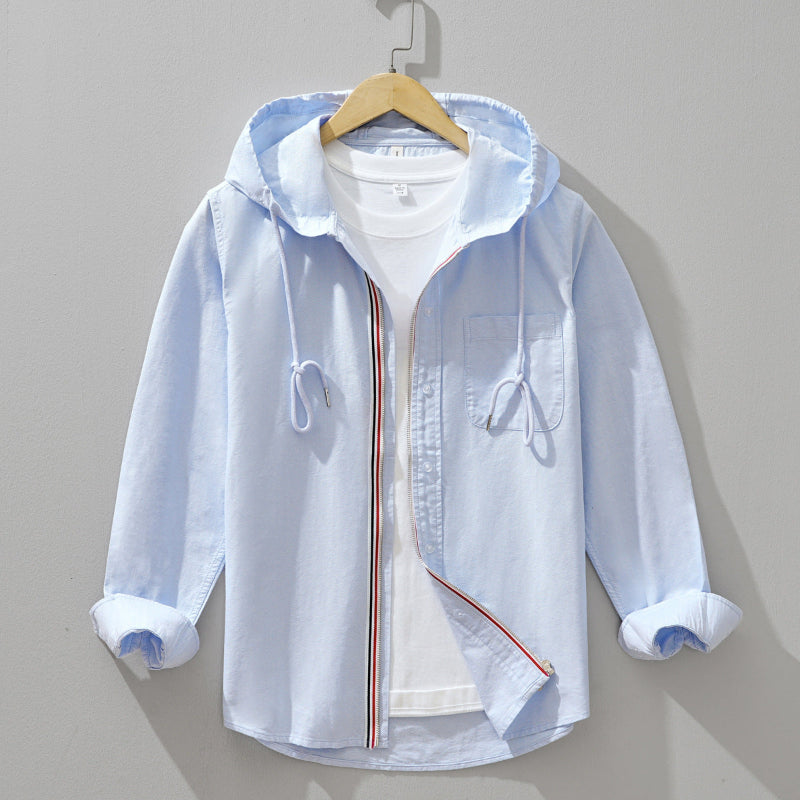 Azure Linen Hoodie