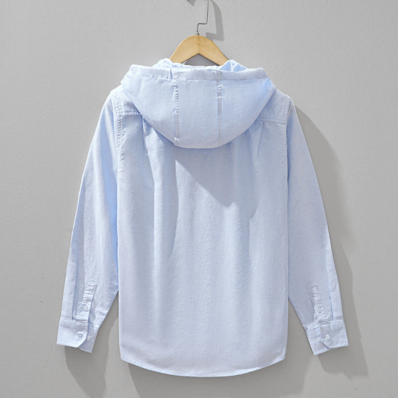 Azure Linen Hoodie