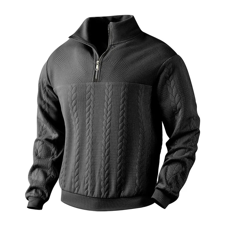 Knitted Comfort Zip-Up Sweater