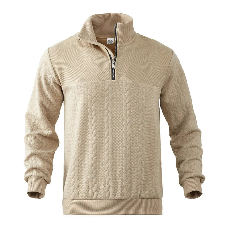 Knitted Comfort Zip-Up Sweater