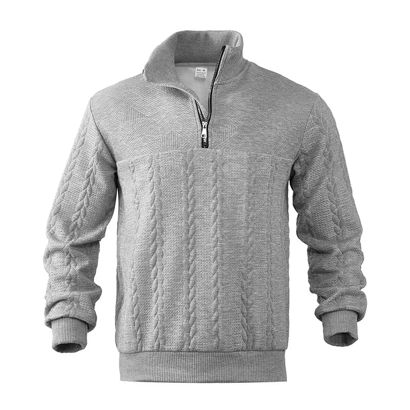 Knitted Comfort Zip-Up Sweater