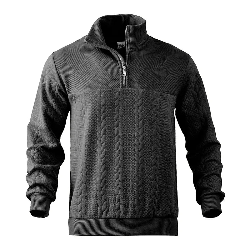 Knitted Comfort Zip-Up Sweater