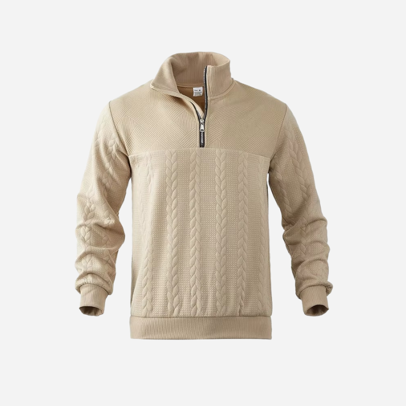 Knitted Comfort Zip-Up Sweater