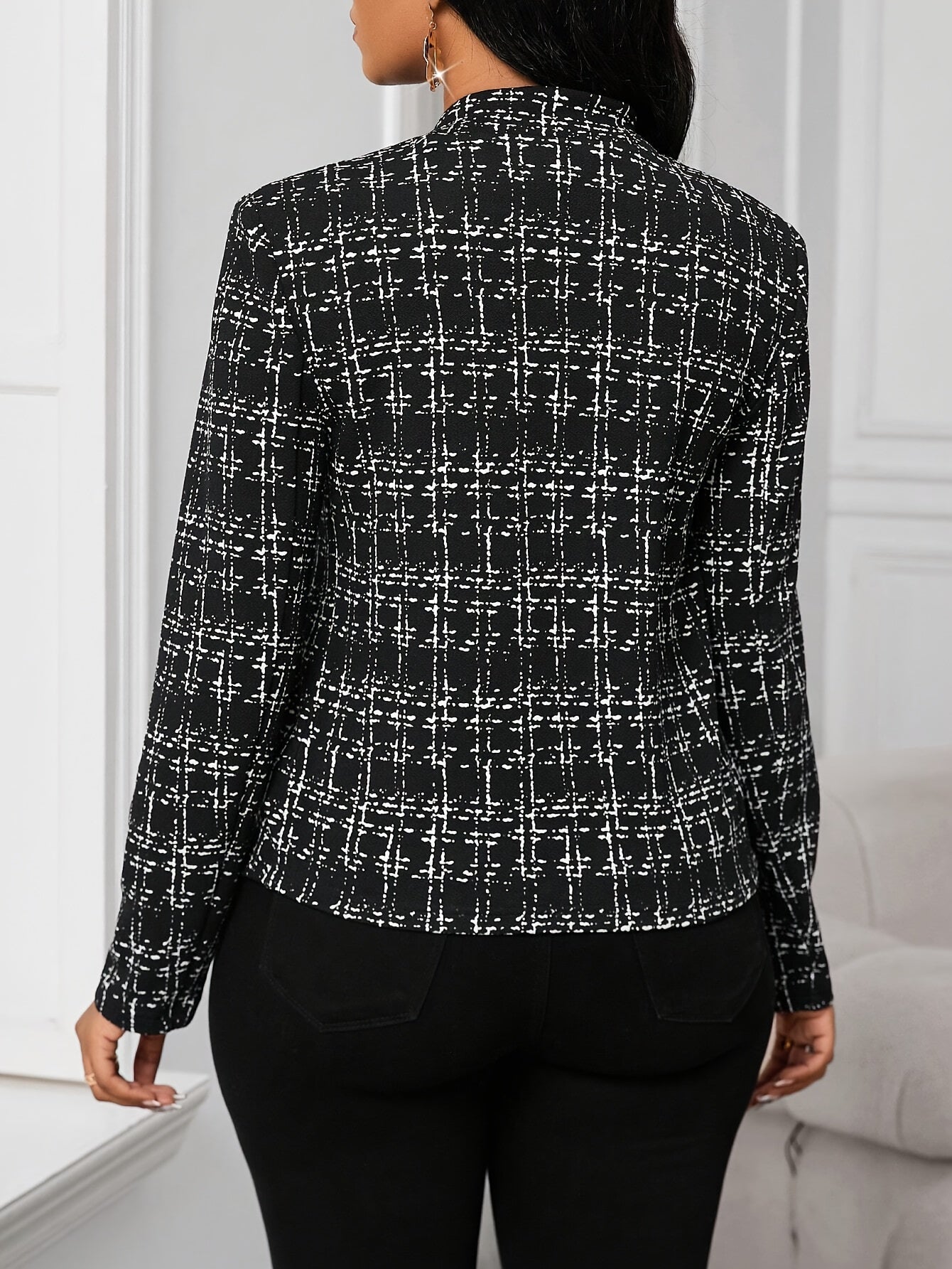 Harvest Plaid Blazer Wrap