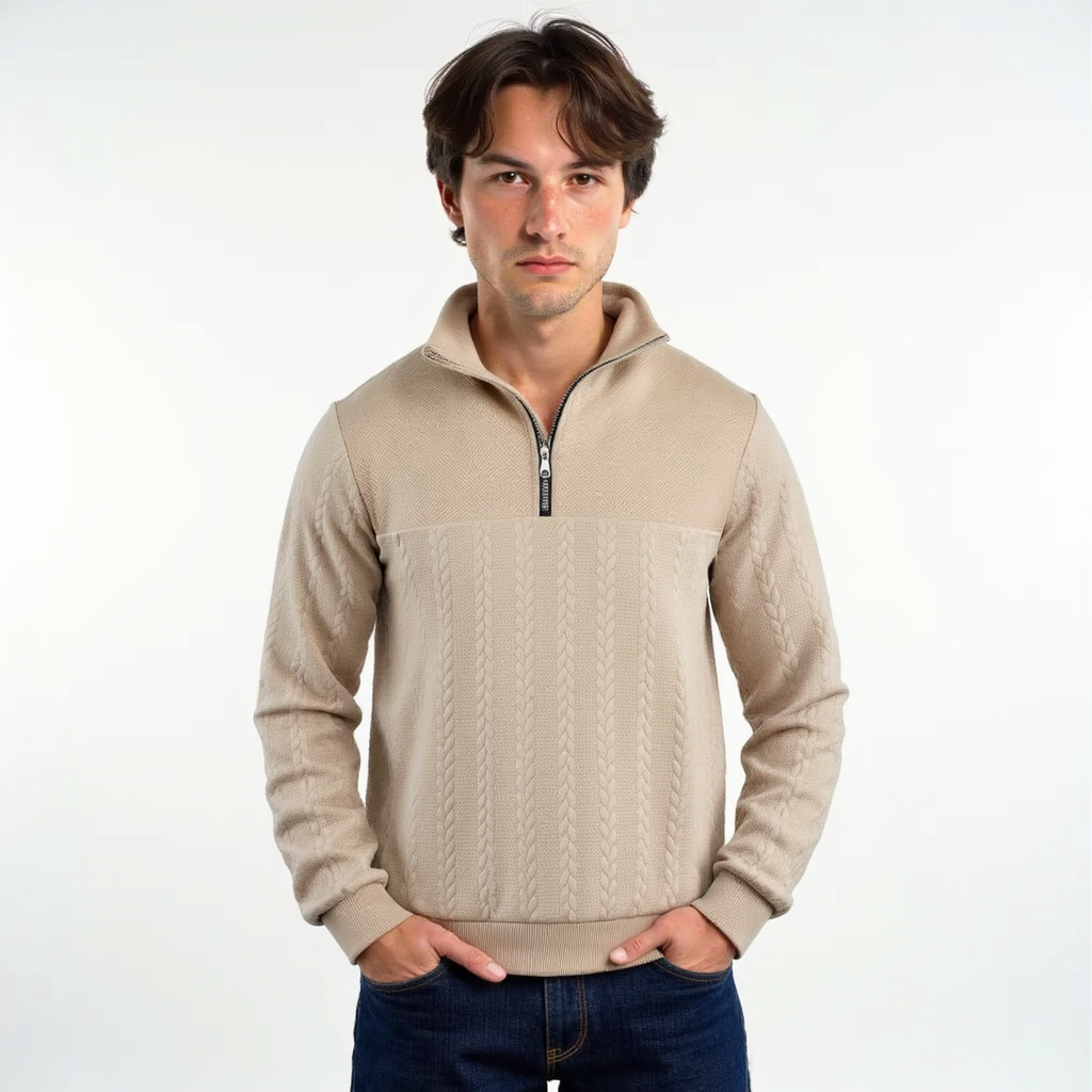 Knitted Comfort Zip-Up Sweater
