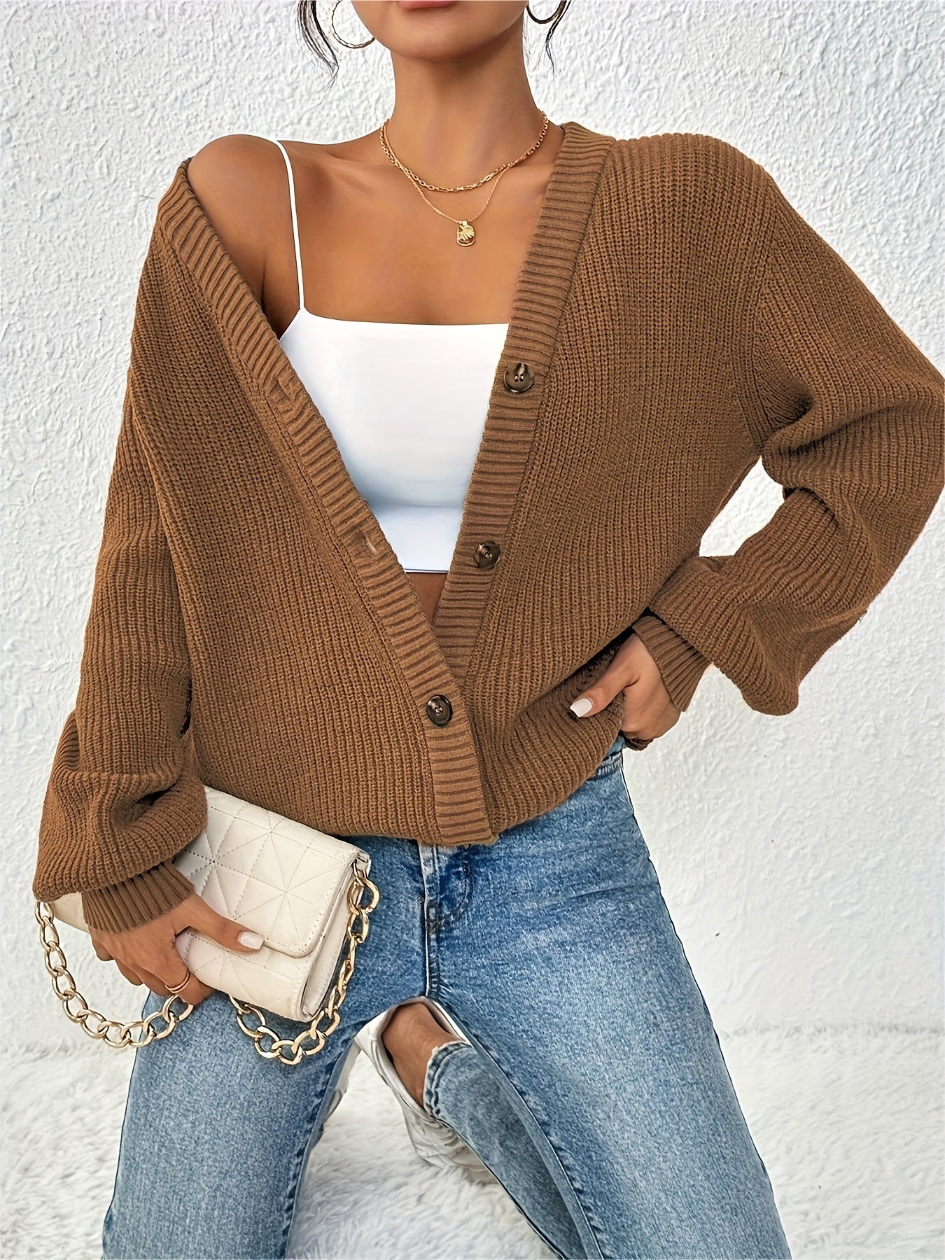 Patterned Elegance Knitted Cardigan
