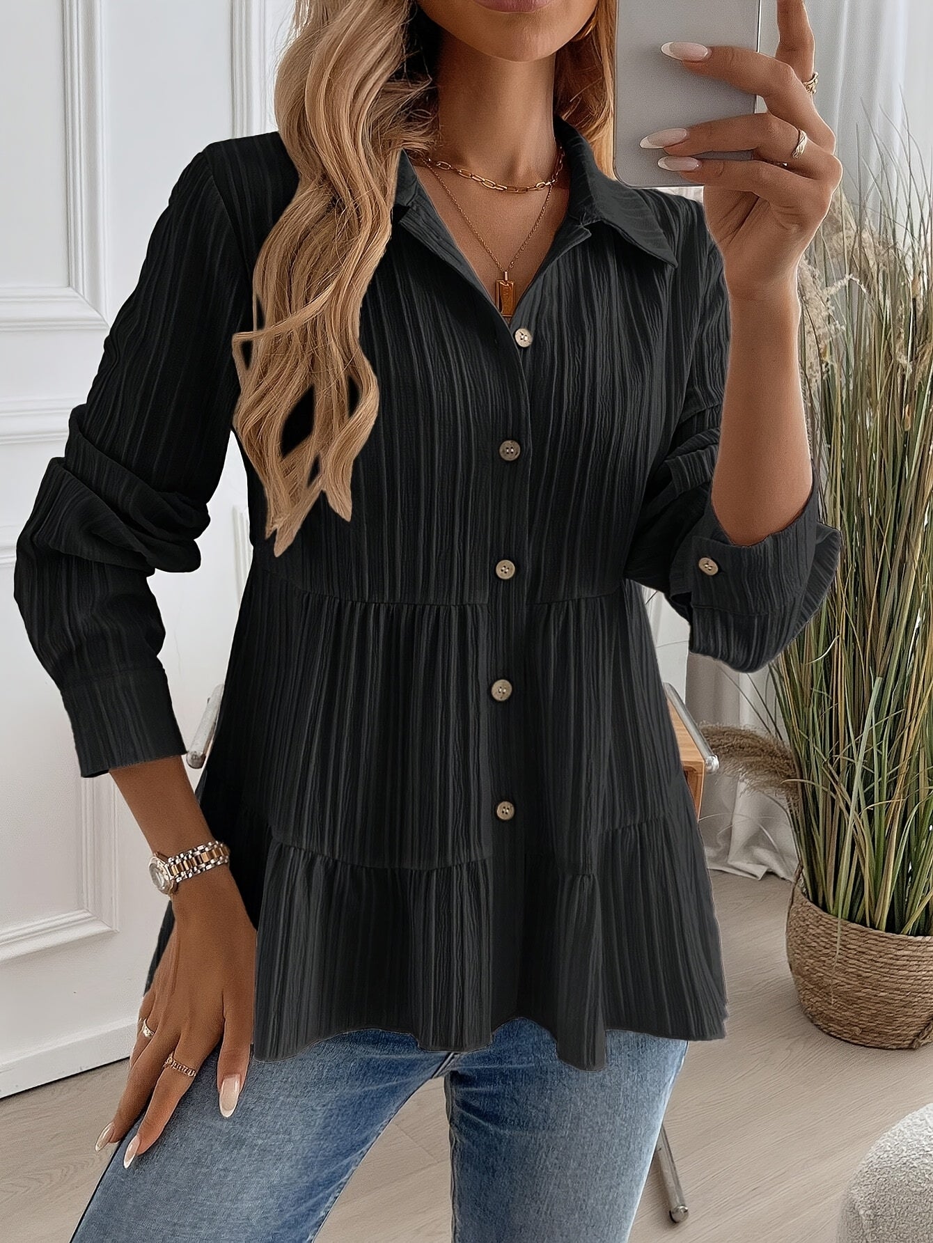 Elora Button Shirt