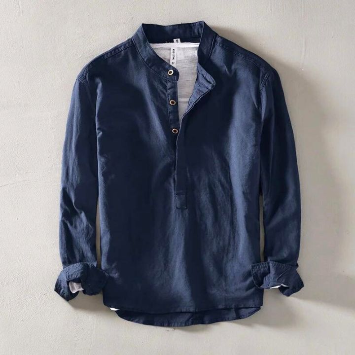 Dario Casual Grandad Shirt