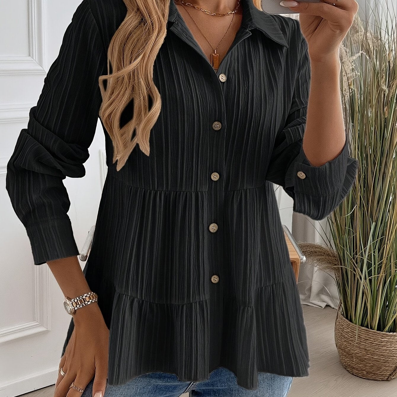 Elora Button Shirt