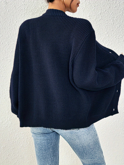 Patterned Elegance Knitted Cardigan