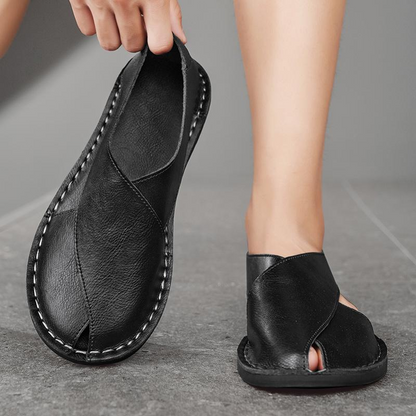 Elias Cutout Leather Sandals