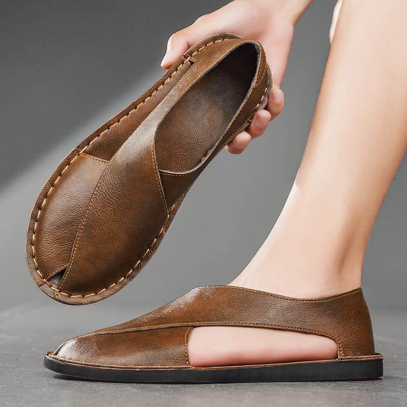 Elias Cutout Leather Sandals