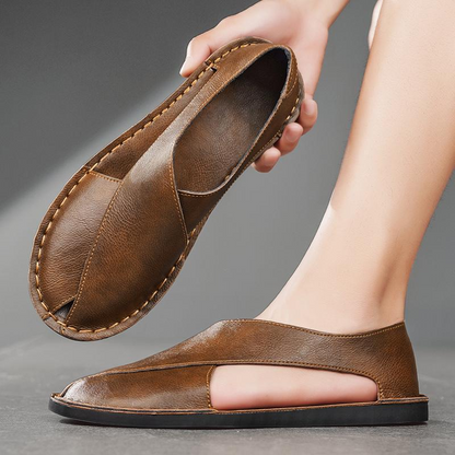 Elias Cutout Leather Sandals