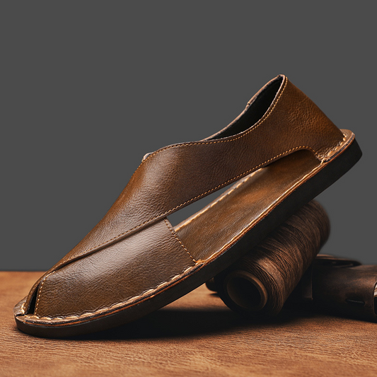 Elias Cutout Leather Sandals