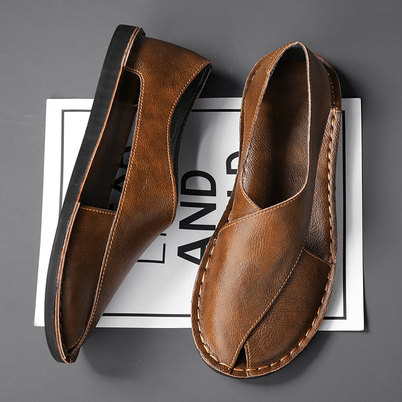 Elias Cutout Leather Sandals