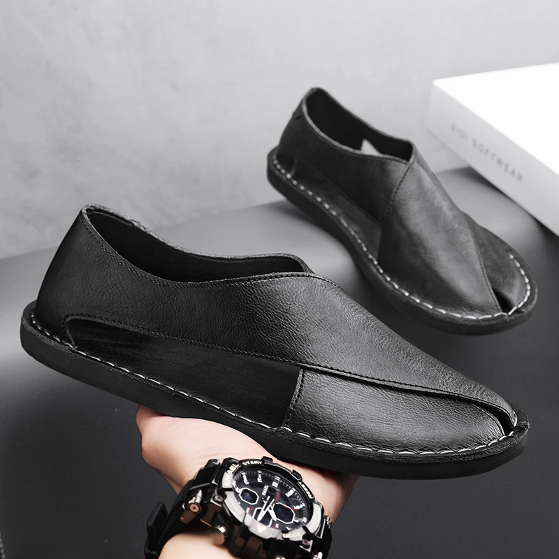 Elias Cutout Leather Sandals