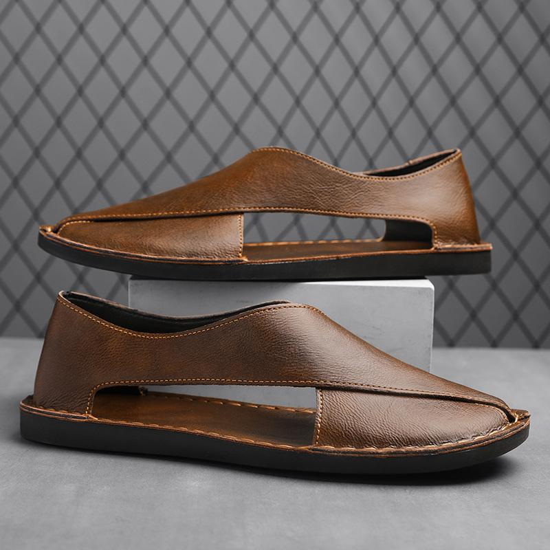 Elias Cutout Leather Sandals
