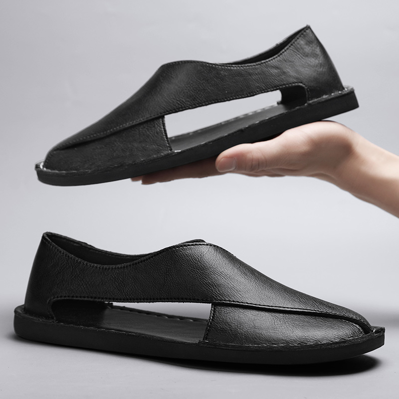 Elias Cutout Leather Sandals