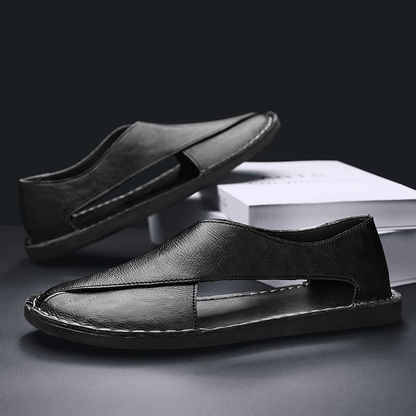 Elias Cutout Leather Sandals