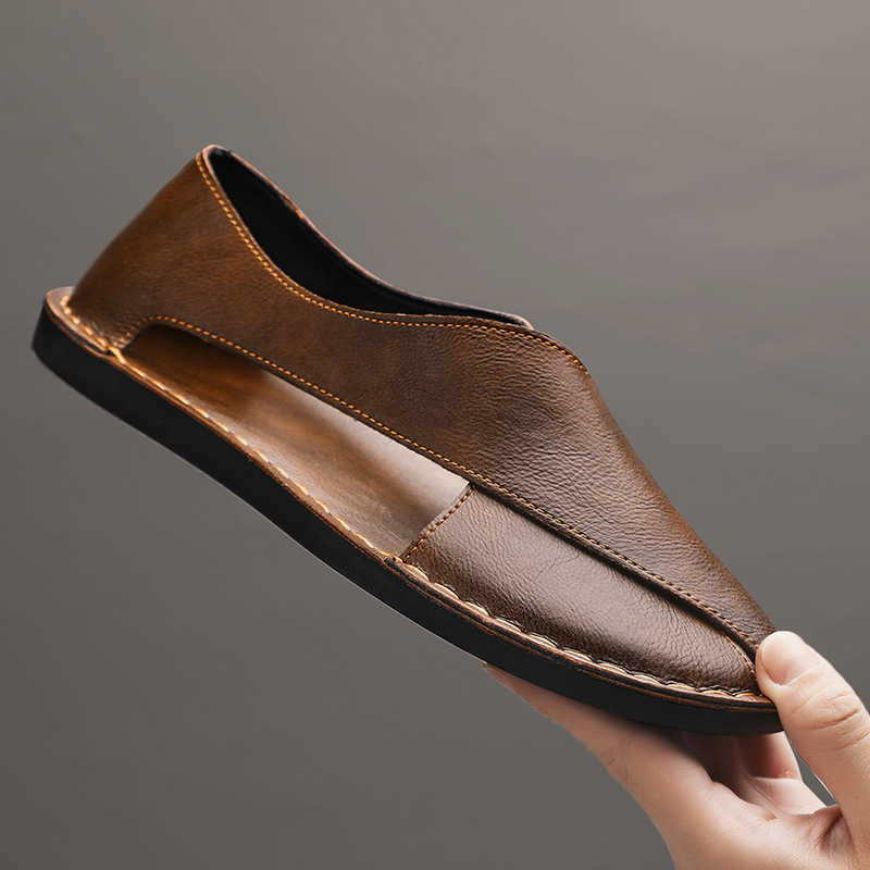 Elias Cutout Leather Sandals