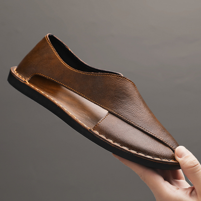Elias Cutout Leather Sandals