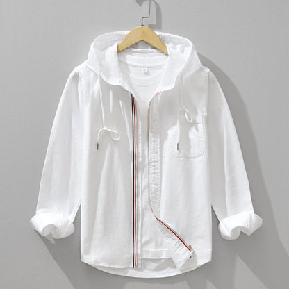 Azure Linen  Hoodie