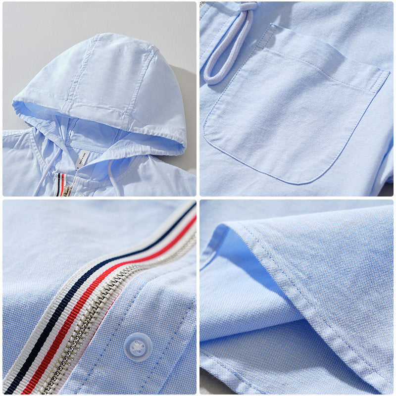 Azure Linen  Hoodie