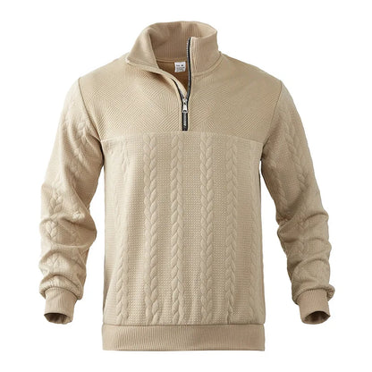 Knitted Comfort Zip-Up  Sweater