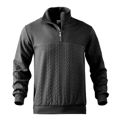 Knitted Comfort Zip-Up  Sweater