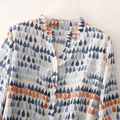 Isla Raindrop Linen Blouse