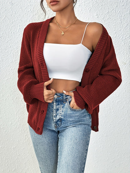 Patterned Elegance Knitted Cardigan