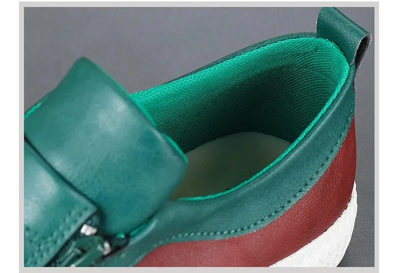 Henry Zip Leather Sneaker