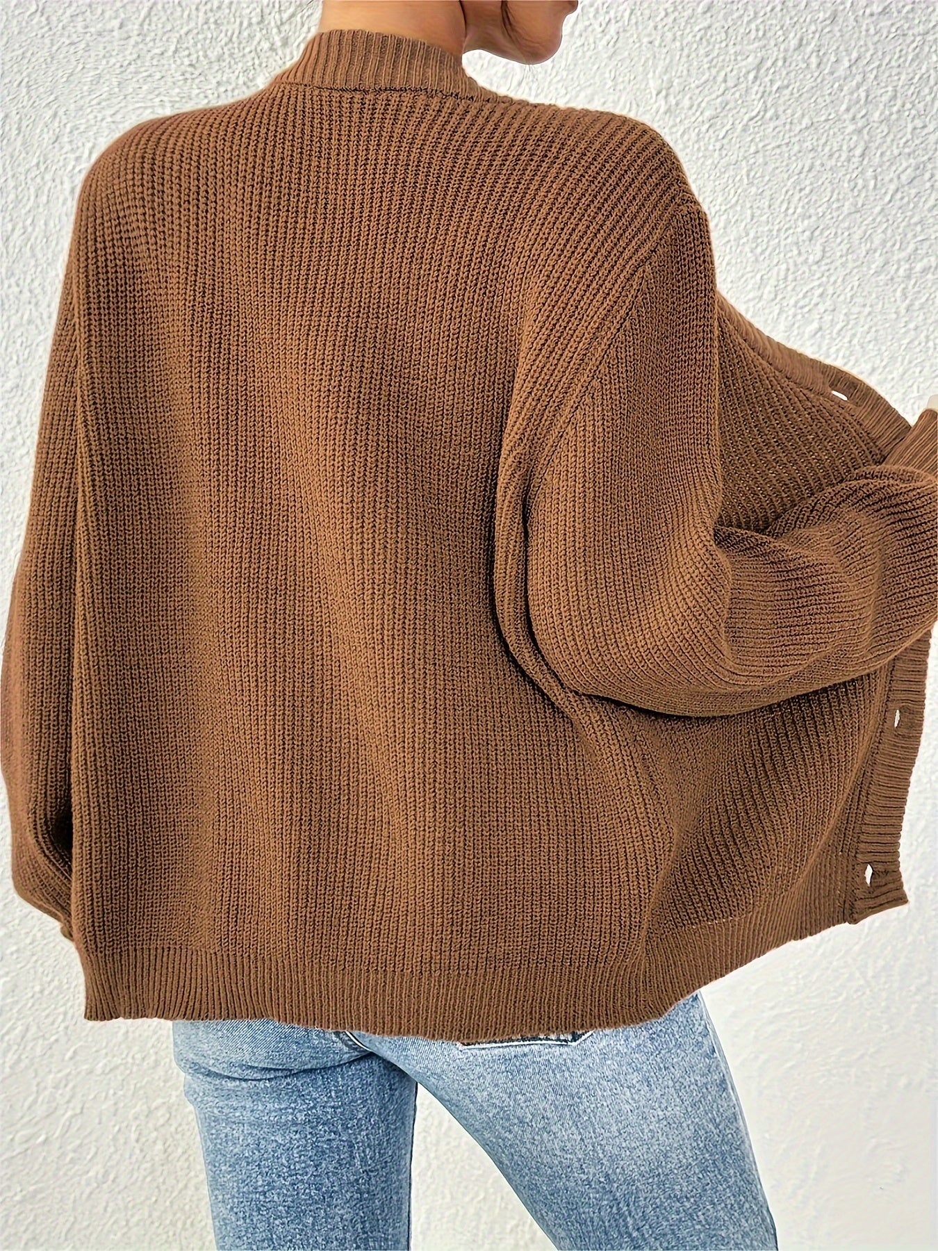 Patterned Elegance Knitted Cardigan
