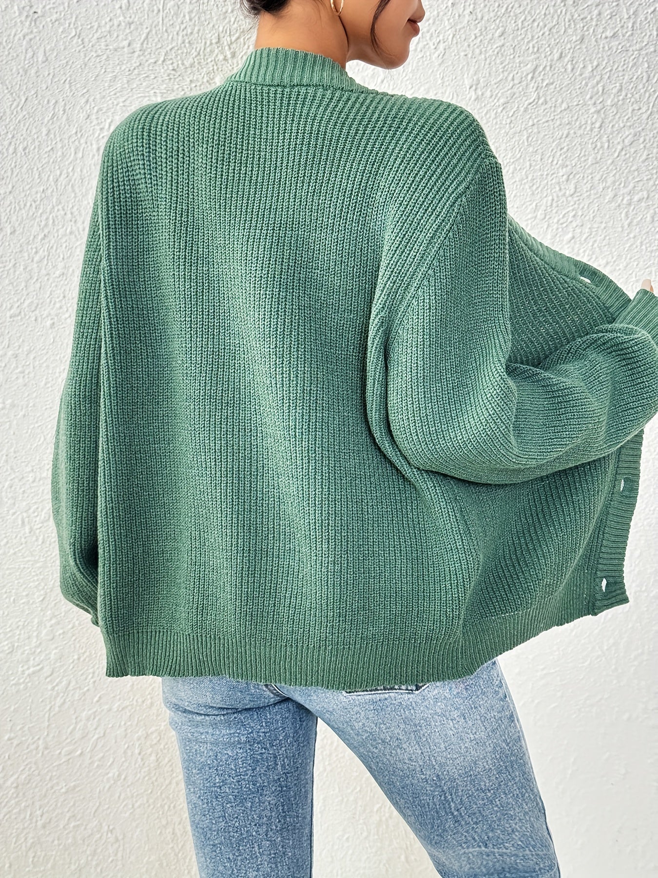 Patterned Elegance Knitted Cardigan