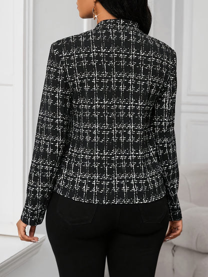 Harvest Plaid Blazer Wrap